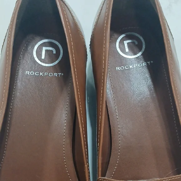 Rockport Women's Brown Loafers Sz9.5 Leather Upper Pre-owned - Picture 6 of 8